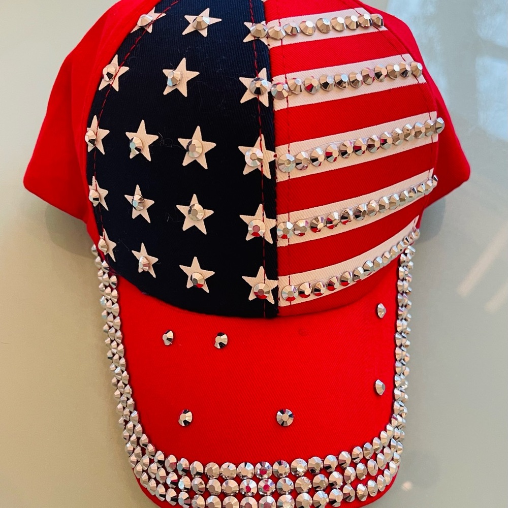 American Flag Bling Hat